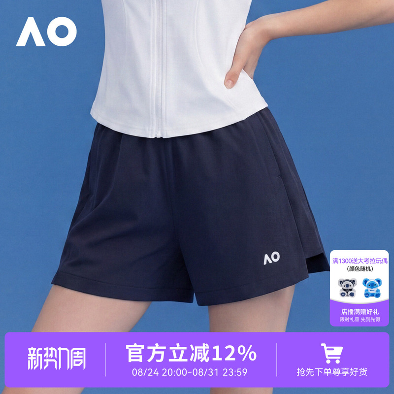 Ao Australian Open Sports Shorts, Loose Quick-Drying Tennis Shorts for Women, Summer 2026 New Model, Fitness Moisture-Wicking Five-Point Shorts