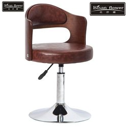 Modern Minimalist Computer Chair Solid Wood Backrest Bar Chair Front Desk Cashier High Stool Adjustable Rotate Swivel Chair