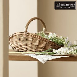 Wicker Storage Basket, Rattan Fruit Basket, Portable Basket, Vegetable Blue Picnic Basket, Storage Basket, Egg Basket, Flower Basket, Shopping Basket