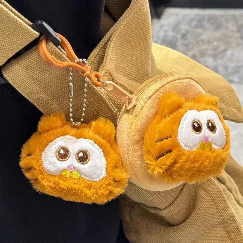 Cartoon Plush Garfield Coin Purse Key Bag Soft Cute Card Holder Sweet Earphone Case Doll Pendant Cartoon Plush Garfield Coin Purse Key Bag Soft Cute Card Holder Sweet Earphone Case Doll Pendant