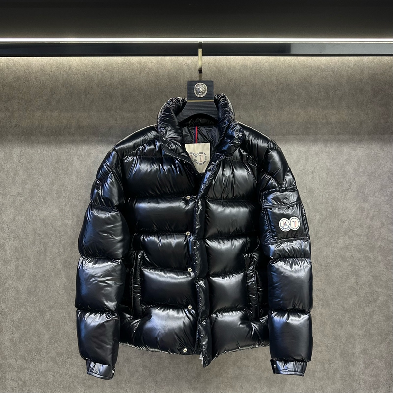 Meng m's 2025 New Unisex 70Th Anniversary Double-Label Winter Trendy down Jacket, White and White Same Style Short Version