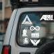 Tomorrow Ark Camp Vehicle Sticker PVC Waterproof Easy to Tear
