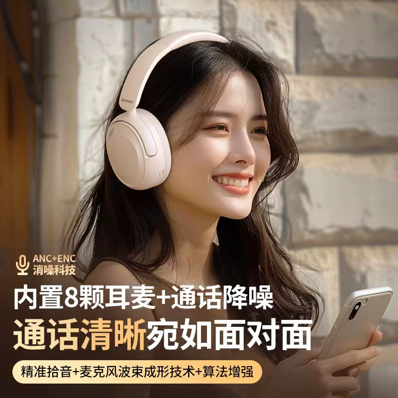 [Официально оригинал] наушники Bluetooth с активным шумоподавлением FOKU E30, наушники с ANC для игр и спорта, с креплением на голову