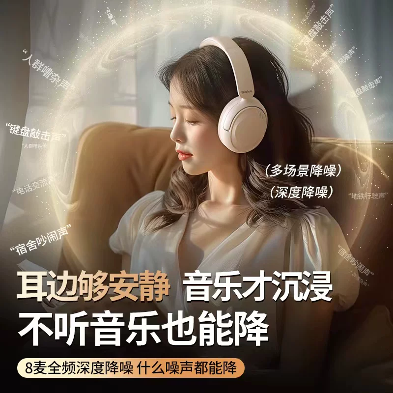 [Официально оригинал] наушники Bluetooth с активным шумоподавлением FOKU E30, наушники с ANC для игр и спорта, с креплением на голову