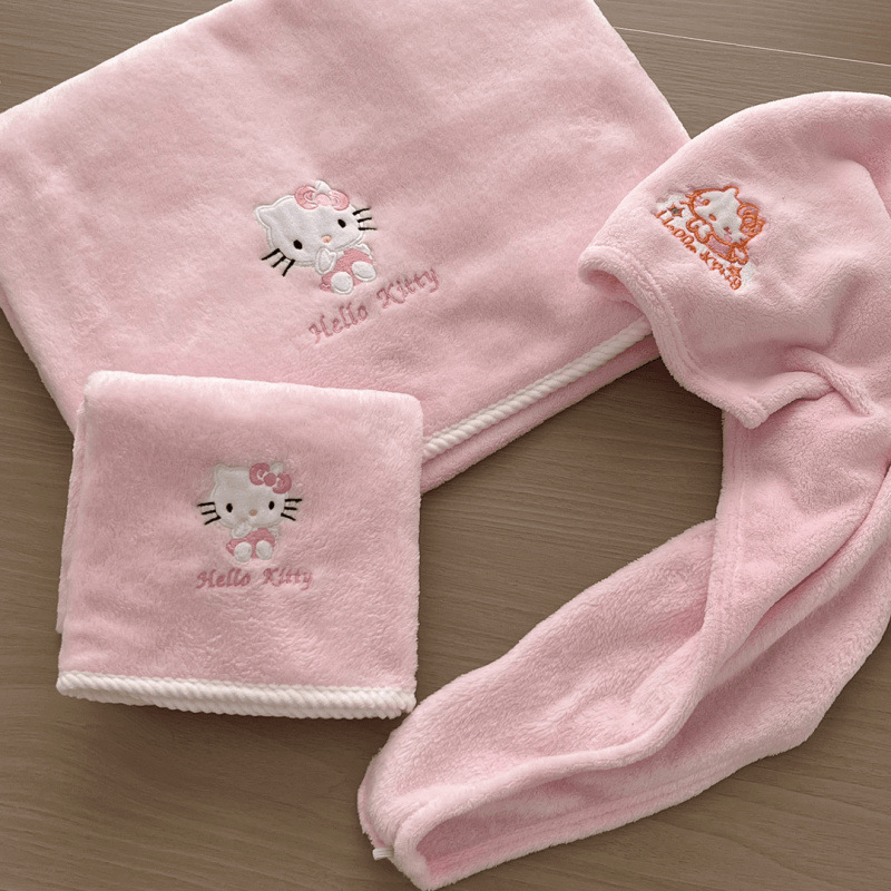 Pink Kt Cat Bath Towel Towel Dry Hair Cap Cute Cartoon Household Super Soft Coral Velvet Bath Towel Absorbs Water and Dries Quickly Pink Kt Cat Bath Towel Towel Dry Hair Cap Cute Cartoon Household Super Soft Coral Velvet Bath Towel Absorbs Water and Dries Quickly