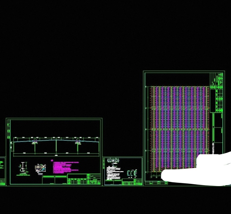 Steel Structure Reinforcement Construction Drawings, Portal Steel Frames, Additional Photovoltaic Reinforcement, Load Reanalysis Report, Factory Frame Grid Structure