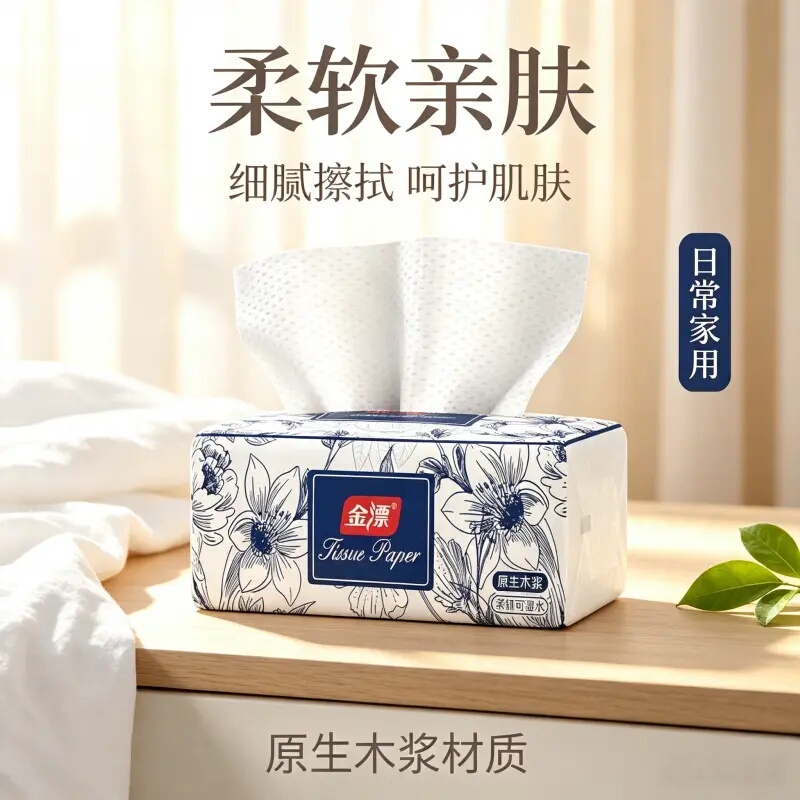 Multi-Purpose Water-Resistant Tissue Paper Made from Wood Pulp with Embossed Surface, Suitable for Home, Car, and Portable Cleaning Use Multi-Purpose Water-Resistant Tissue Paper Made from Wood Pulp with Embossed Surface, Suitable for Home, Car, and Portable Cleaning Use