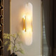 Marble Strip Wall Lamp, French Light Luxury, High-End Bedroom Bedside, Living Room, Entrance, Staircase, Balcony, Vintage Background Wall Lamp