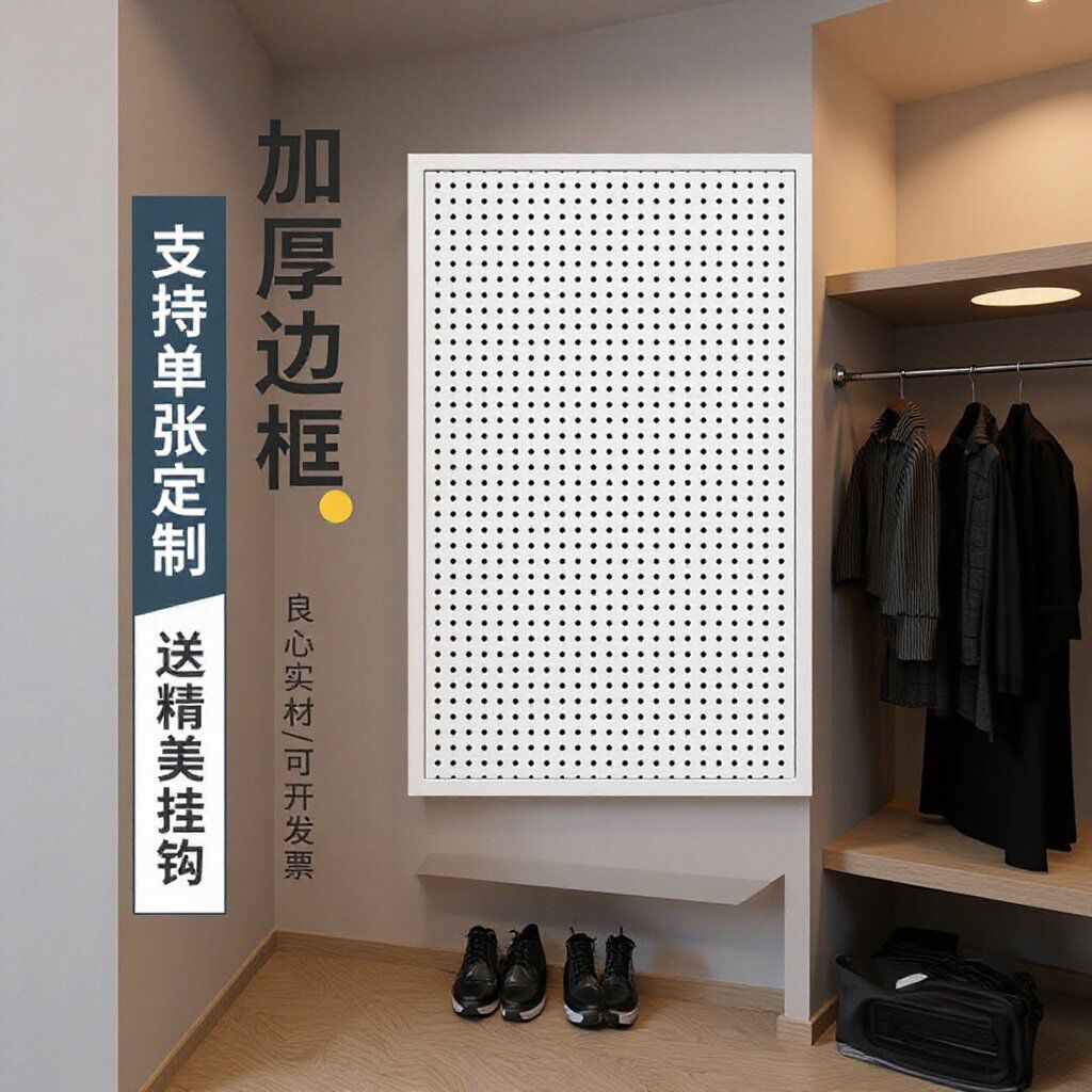 Perforated board storage rack mobile phone accessories jewelry hardware tool shelf hanging board wall stainless steel display rack storage