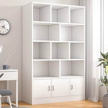 Simple bookcase floor-standing wall living room storage rack layer storage rack storage cabinet simple modern home bookcase