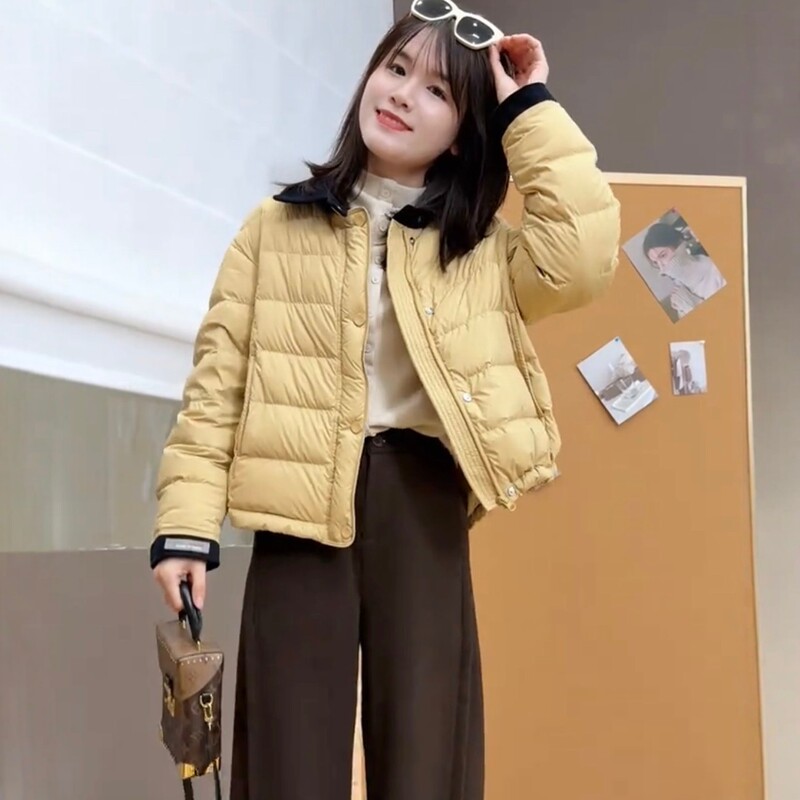 Trendy Design Patchwork White Duck down Jacket for Women 2025 Winter Korean Style Super Stylish Warm Coat Trendy Design Patchwork White Duck down Jacket for Women 2025 Winter Korean Style Super Stylish Warm Coat