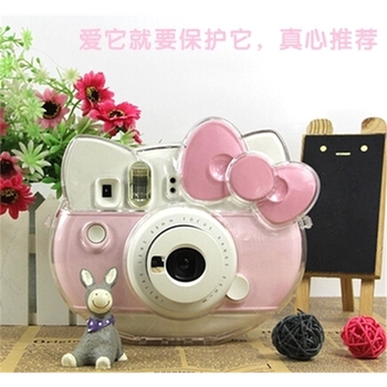 Suitable for Fuji Hello Kitty 40Th Anniversary Edition Polaroid Camera Transparent Crystal Protective Case Leather Bag
