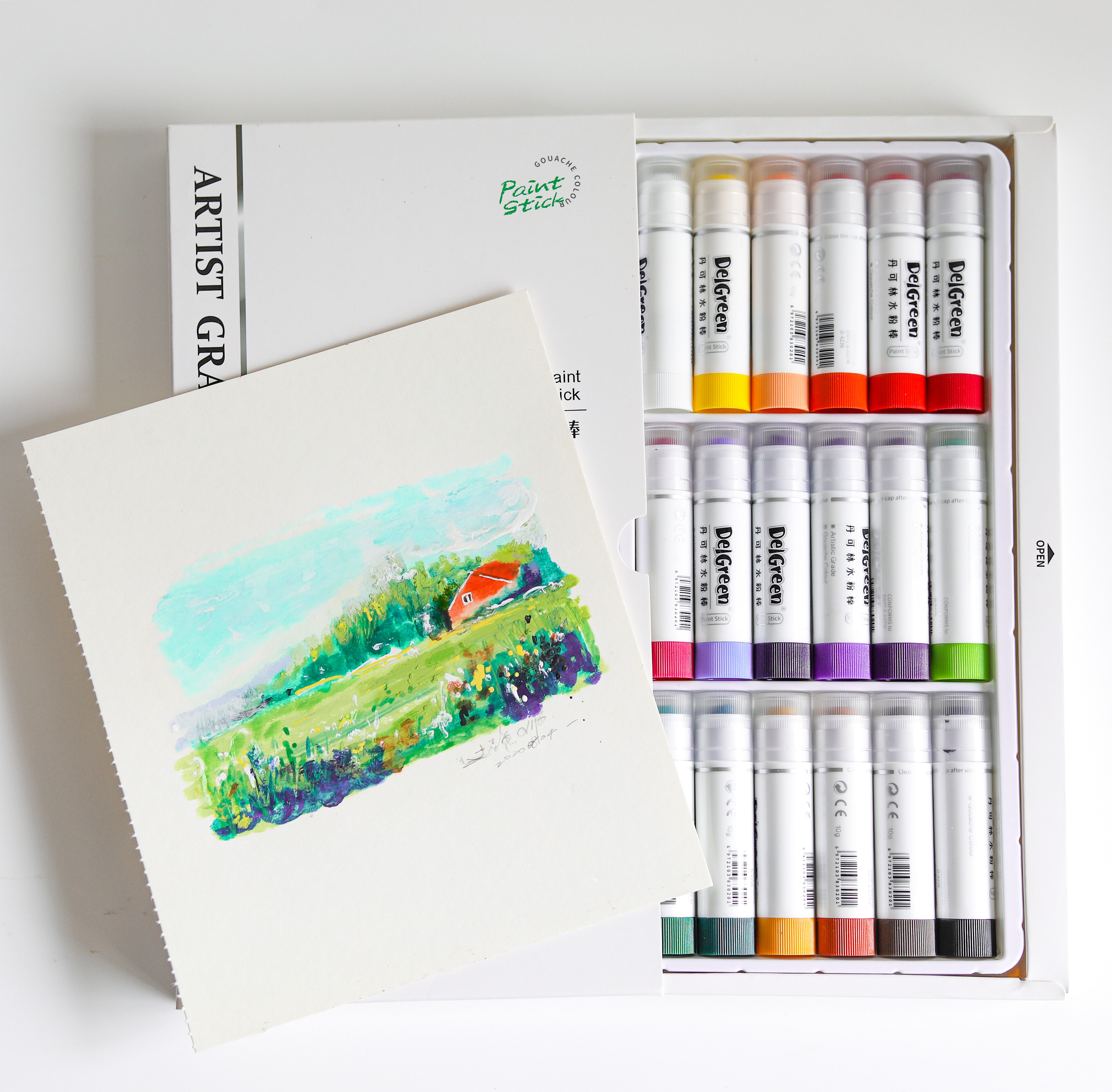 Potato fish with the same Dan Kelin 18-color base color 12-color macaron gouache stick