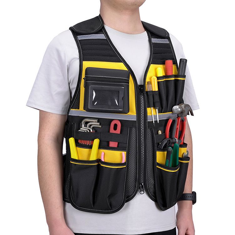 German Selected Electrician's Vest, Multi-Functional Tool Vest, Complete Set of Work Clothes for Electricians, Woodworking Specialist