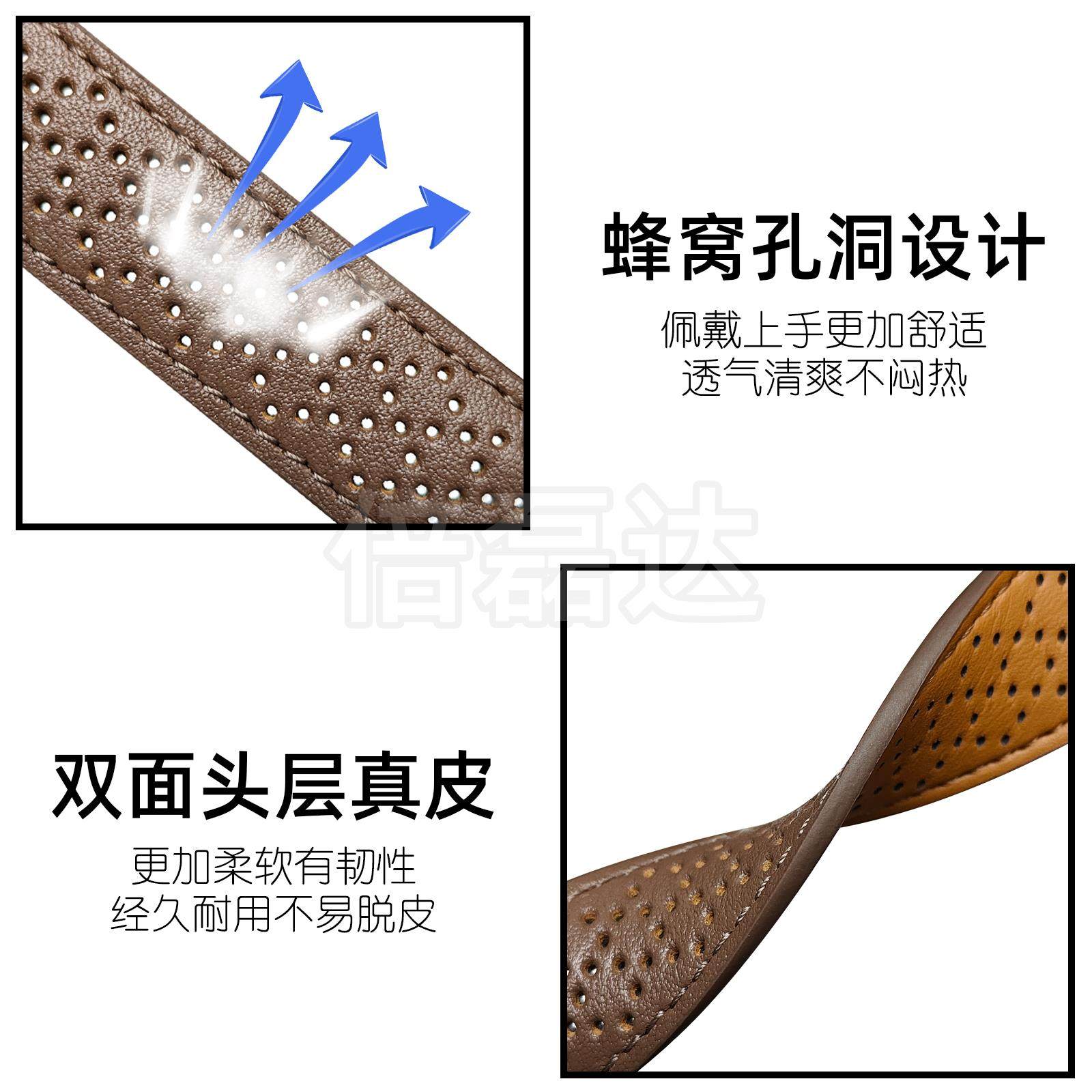 Suitable for Huawei Watch4Pro Watch Strap, Genuine Leather Gt6Gt5Pro Breathable Belt, Magnetic New Model Gt4Gt3 Wristband