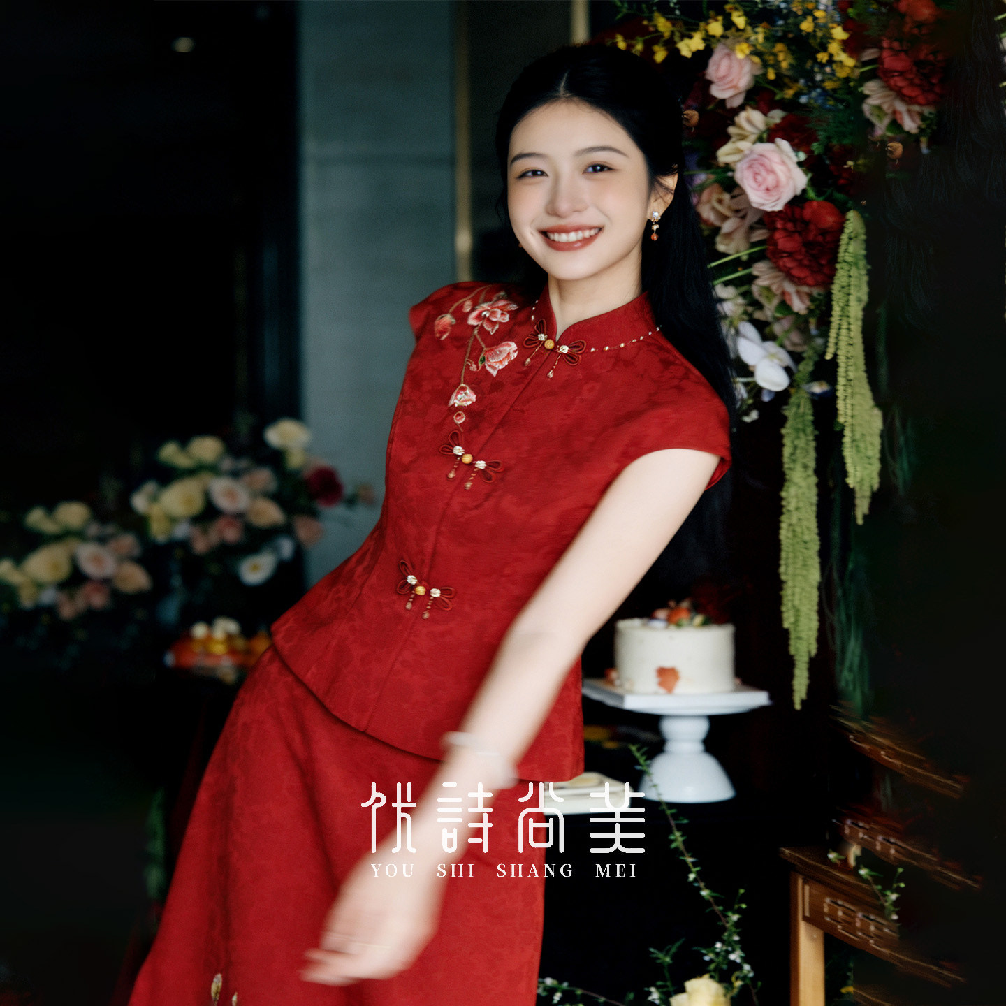 Youshi Shangmei [Темная слива] Новое китайское платье для тостов Cheongsam, Красивый халат невесты, Платье для помолвки, Красный костюм