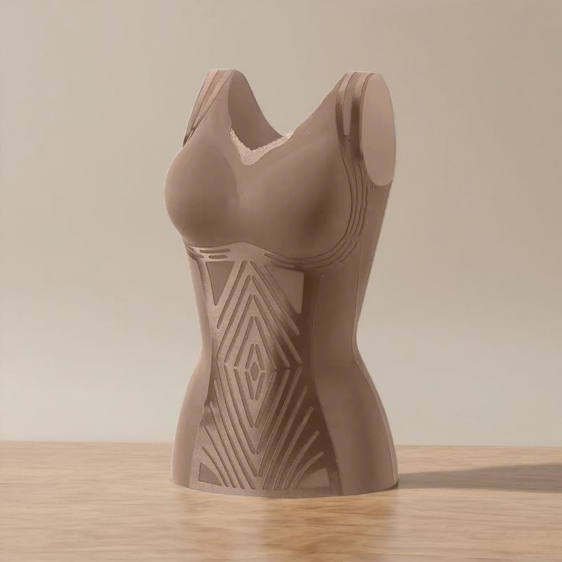 New Style Shapewear Tank Top for Women, Brushed Fabric, Integrated Chest Pads, Slim-Fit, Body-Shaping, Tight-Fitting Lingerie
