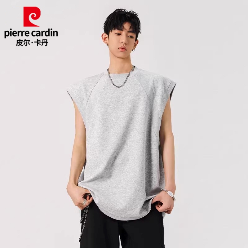 Pierre Cardin Mamba Cotton Deconstructed Sleeveless T-Shirt Men's Summer 2026 New Sports Fitness Vest T-Shirt Pierre Cardin Mamba Cotton Deconstructed Sleeveless T-Shirt Men's Summer 2026 New Sports Fitness Vest T-Shirt