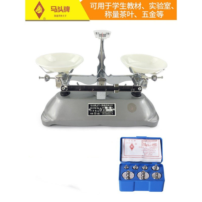 JYT架盘天平托盘机械学生教具物理学校实验室高精度马头100g500g