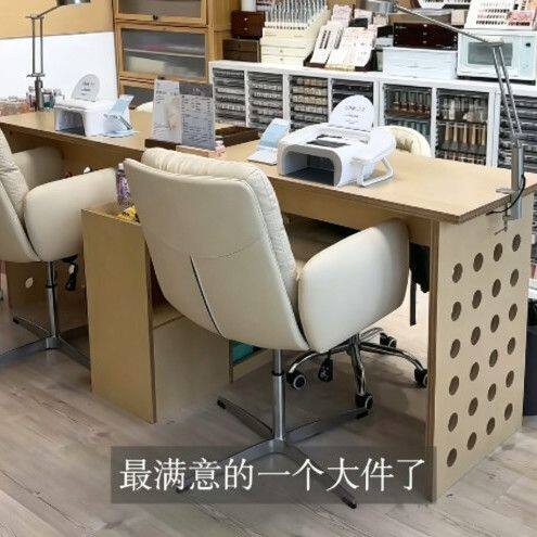 Light Luxury Minimalist Style Marine Board Manicure Table, Single-Person Multi-Layer Storage Desk, Manicure Workstation Support