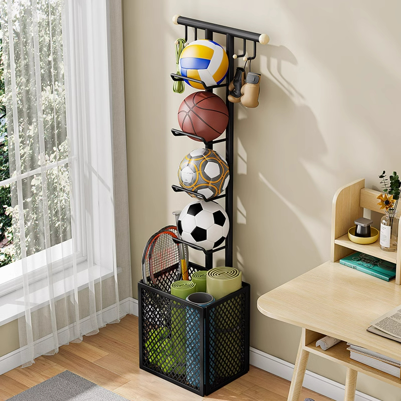 Basketball Storage Rack, Toy Storage Rack, Household Multi-Layer Sports Equipment Storage Rack, Yoga Mat Floor Storage Basket Basketball Storage Rack, Toy Storage Rack, Household Multi-Layer Sports Equipment Storage Rack, Yoga Mat Floor Storage Basket