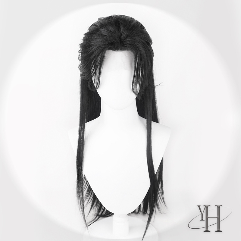 Ancient Style Cosplay Wig for Hanfu, Long Straight Hair for Young Men, Inspired by the Novel the Legend of the Immortal Journey of Han Li