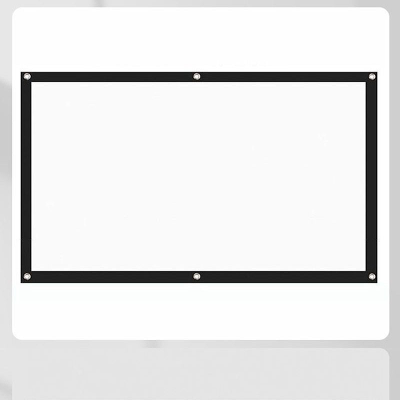 Projector Curtain 100inch Hd White Plastic Simple Curtain