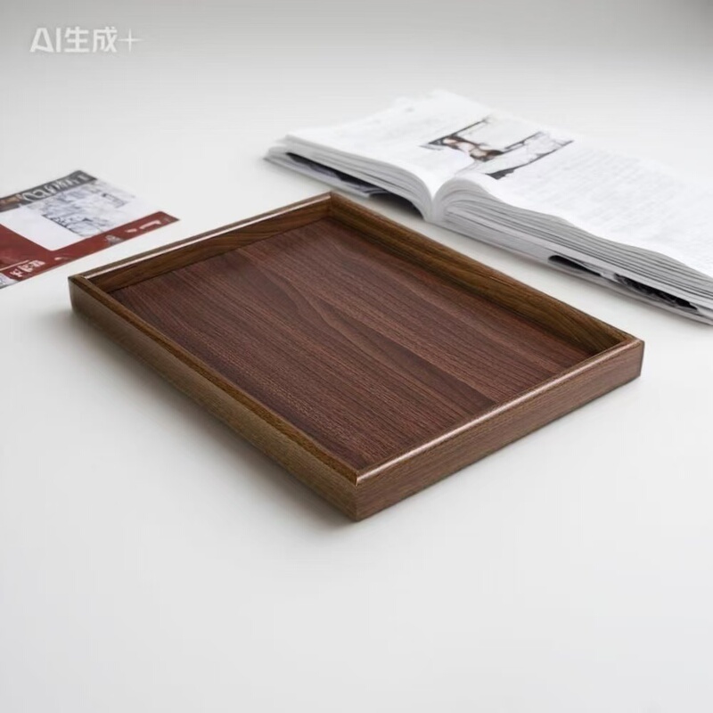 High-End Vintage Tea Tray, Walnut Wood Jewelry Rectangular Luxury Wooden Storage Tray for Wine Glasses, Tea, and Collectibles High-End Vintage Tea Tray, Walnut Wood Jewelry Rectangular Luxury Wooden Storage Tray for Wine Glasses, Tea, and Collectibles