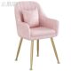 Nordic Light Luxury Chair with Backrest for Bedroom, Girls' Home Use, Trendy Makeup Stool, Dressing Table, Manicure, Minimalist Ins-Style Bed Cover, Pull-Out Bed