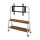 Stainless steel movable TV floor stand hanger suitable for 43 to 80 inches wheeled living room bedroom cart bed sheet pull cart