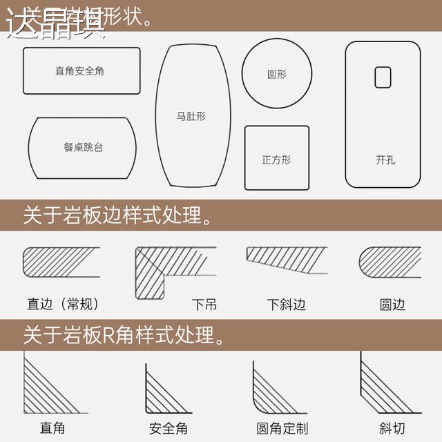 Customized Stone Countertop Sideboard, Tv Cabinet, Bathroom Cabinet, Marble Tabletop, Custom-Made Thickened Quartz Stone Tabletop, Bed Runner, Pull-Out Drawer