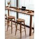 Solid Wood Bar Table for Home Balcony, High-Legged Table by the Window, Light Luxury Narrow Table, Living Room Side Table, High-Legged Table, Milk Tea Shop Table, Bed Frame Pull-Out Table