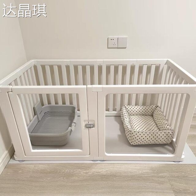 Dog Fence, Indoor Protective Barrier, New Pet Fence for Small and Medium-Sized Dogs, Puppy Cage, Villa, Home Use, Bed Cover, Trolley