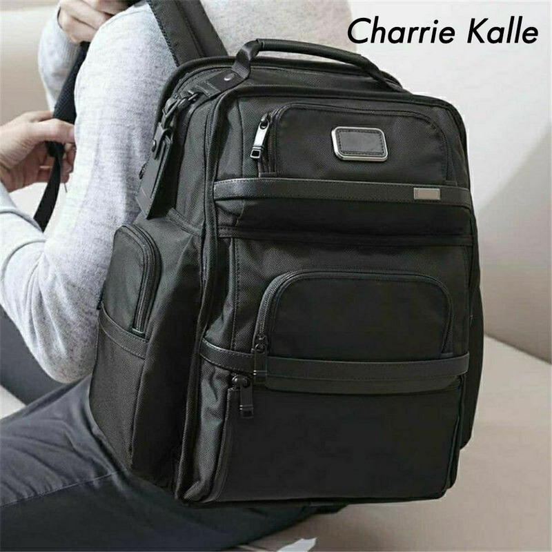Charriekalle Men's Ballistic Nylon Backpack Business Work Clothing Outdoor Tool Large Capacity Computer Bag