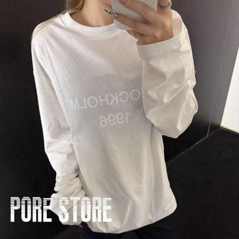 Pore Store New 1996 Pure White Long-Sleeve T-Shirt with Vintage Letter Print, Short-Sleeve, Sun-Protective, Loose Fit, Unisex Pore Store New 1996 Pure White Long-Sleeve T-Shirt with Vintage Letter Print, Short-Sleeve, Sun-Protective, Loose Fit, Unisex