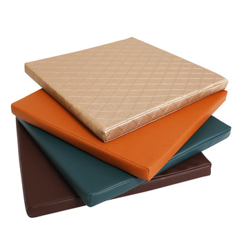 Customized leather cushion chair cushion office sedentary chair cushion thickened sponge mahogany sofa cushion bay window cushion