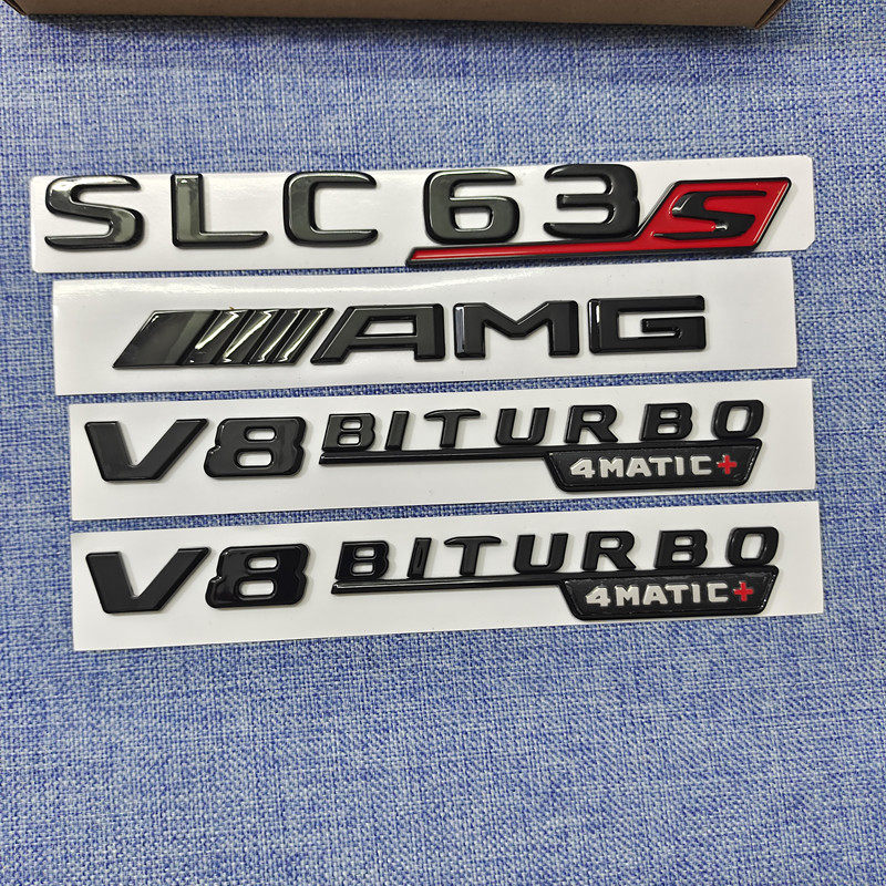 奔驰SLC200/SLC260/SLC300改装SLC63后尾标AMG车标贴,黑色字标瞬间拉满豪华感!-外饰改装套件-淘宝好物网