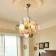 French Retro Stained Glass Chandelier, Antique Style Bedroom Main Light, High-End Light Luxury Art Restaurant Lighting