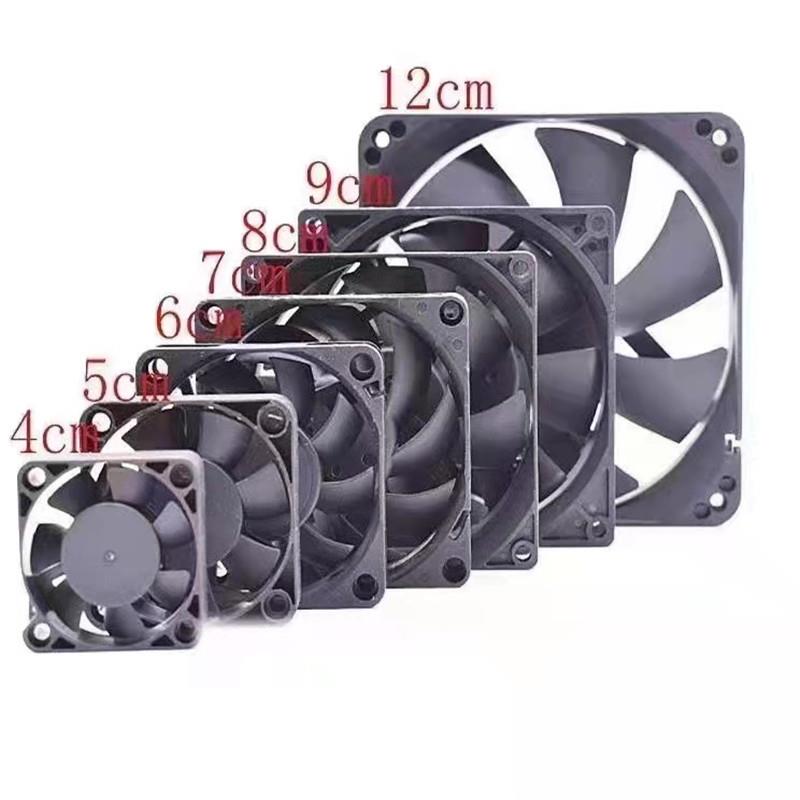 12V24V DC fan electric mosquito coil cooling fan chassis fan black 12025 computer cooling fan