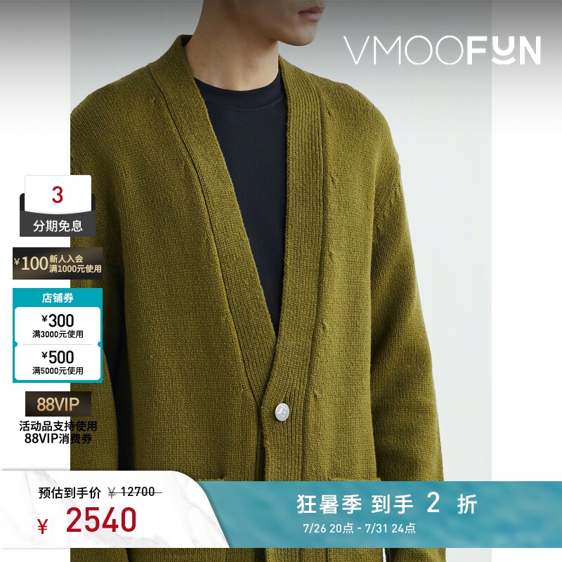 [Off-Season Special Offer] Balmain Men's Autumn and Winter Loose Wool Blend Cardigan Knitwear