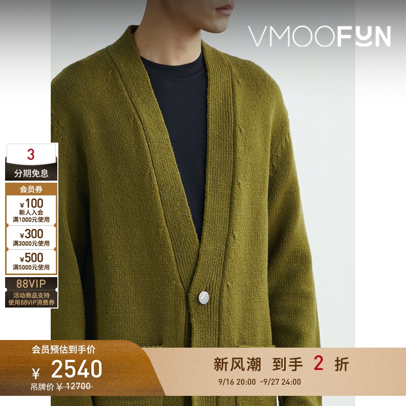 [Early Autumn Special] Balmain Men's Autumn and Winter Loose Wool Blend Cardigan Knitwear