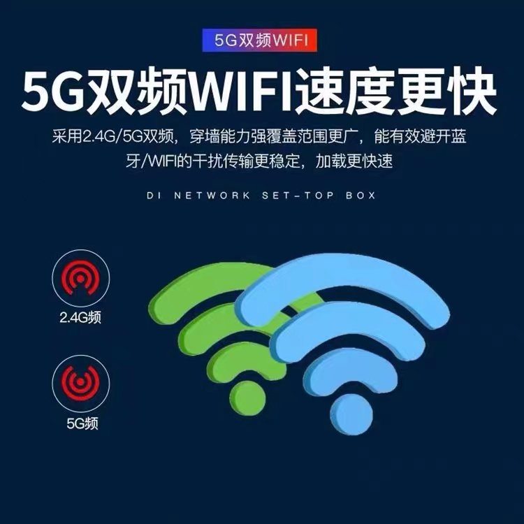 New Internet Tv Set-Top Box 4K Android 5g Wireless Wifi for Elderly Home Use Tv Box with Screen Projection and Full Network Connectivity
