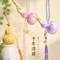 Year of the Horse lacquered gourd small pendant mobile phone hanging chain bag backpack car hanging pendant diy accessories pendant wholesale