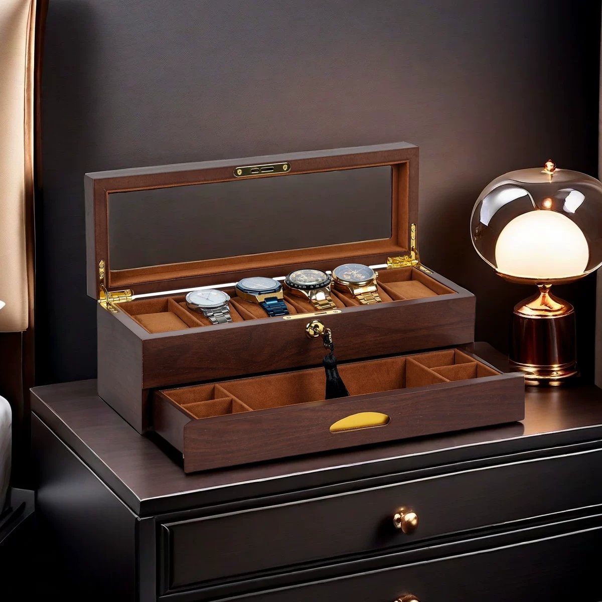 Watch, storage system, double-layer jewelry, bracelet, storage box, wooden box