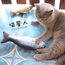 Cat toy molar small fish Cat tease cat stick Cat molar kitten pillow Pet imitation Crucian carp 3D cat supplies