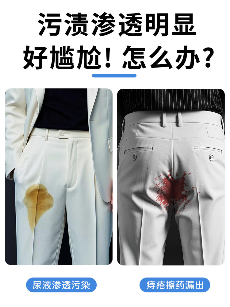 Men's Anal Hygiene Pads, Special Underwear for Preventing Dirt, Leak-Proof for the Elderly, Dry and Round Pads for Incontinence and Nocturnal Ejaculation