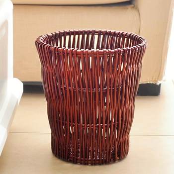 Rattan trash can home creative living room bathroom trash cans willow woven environmentally friendly storage trash cans bamboo woven simple garbage cans