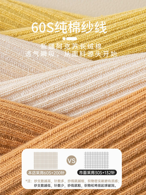 Women's Socks for Spring, Autumn, and Winter, Mid-Calf Socks, Pure Cotton, Odor-Resistant Maternity Socks, Women's Socks, Xinjiang Cotton, Men's Striped Sports Long Socks