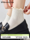 Eared Lace Socks for Women, Pure Cotton Short Socks, White, Spring/Summer 2026 New Popular Model, 10A Antibacterial, Odor-Resistant, Breathable