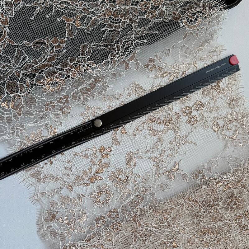 Imported Eyelash Lace with Vintage Sparkling Floral Hollow Design, Non-Elastic Lace Trim for Handmade Doll Clothes, Hair Accessories, Lingerie, and Skirt Hem